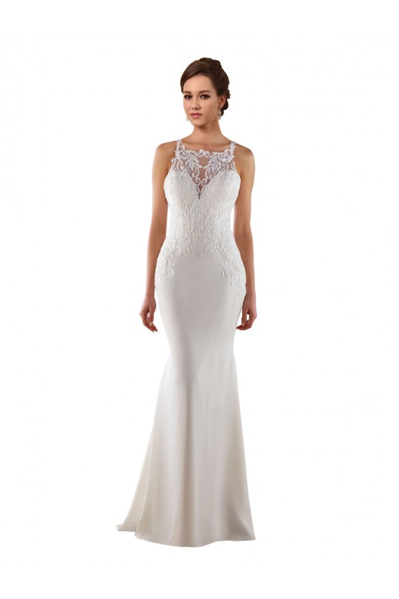 Sweep Train Ivory Sleeveless Mermaid Modern Wedding Dress Leeds