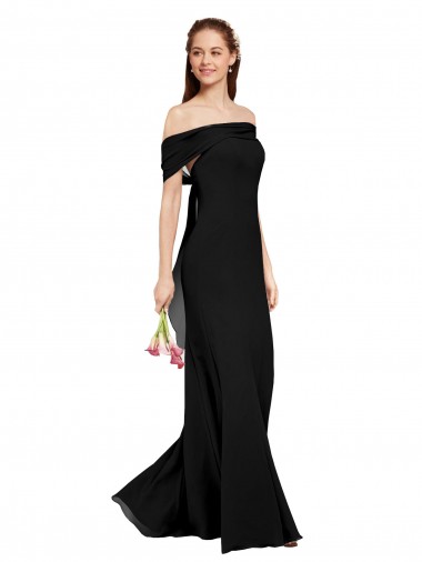 Long Black Sleeveless Mermaid Prom Dress / Bridesmaid Dress Leeds