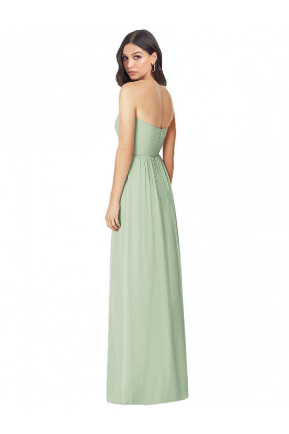 Long Sage Sleeveless Trumpet Bridesmaid Dress Leeds