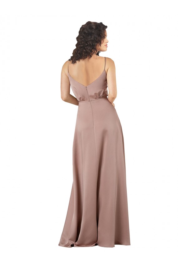 Long Dusty Pink Sleeveless A-Line Formal Evening Gown / Bridesmaid Dress Leeds