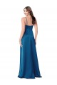 Long Peacock Blue Sleeveless A-Line Low Back Formal Evening Gown / Prom Dress / Bridesmaid Dress Leeds