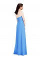 Long Peacock Blue Sleeveless Trumpet Low Back Semi Formal Evening Dress / Prom Dress / Bridesmaid Dress Leeds