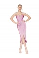 Knee Length Orchid Sleeveless Mermaid High Low Evening Gown / Prom Dress / Bridesmaid Dress Leeds